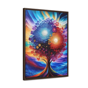 Vibrant Colorful Tree Framed Artwork - Cotton Canvas - Dipaliz - Posters Prints & Visual
