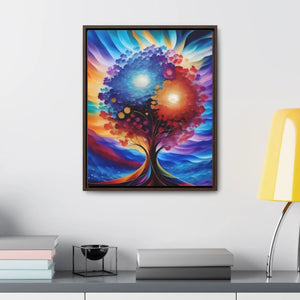Vibrant Colorful Tree Framed Artwork - Cotton Canvas - Dipaliz - Posters Prints & Visual