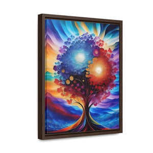 Vibrant Colorful Tree Framed Artwork - Cotton Canvas - Dipaliz - Posters Prints & Visual