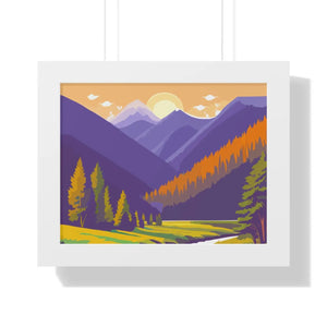 Dawn Landscape Framed Horizontal Poster - Morning Energy Art - Dipaliz - 14″ x 11″ / White