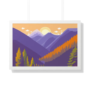 Dawn Landscape Framed Horizontal Poster - Morning Energy Art - Dipaliz - 30’’ x 20’’ / White