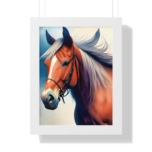 Modern Framed Vertical Poster - Horse Wall Art Decor - Dipaliz - Posters Prints & Visual Artwork