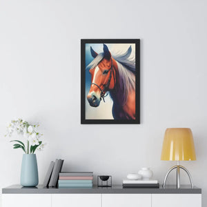 Modern Framed Vertical Poster - Horse Wall Art Decor - Dipaliz - Posters Prints & Visual Artwork