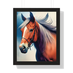 Modern Framed Vertical Poster - Horse Wall Art Decor - Dipaliz - Posters Prints & Visual Artwork