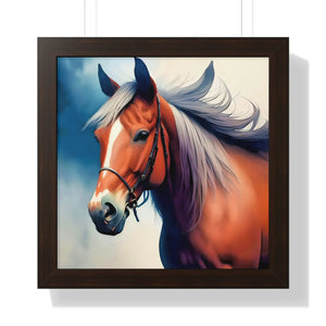 Modern Framed Vertical Poster - Horse Wall Art Decor - Dipaliz - Posters Prints & Visual Artwork