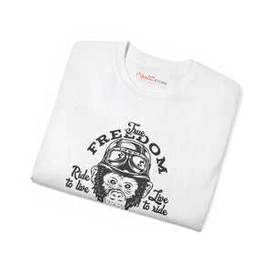 Bold Biker T-shirt - Monkey Graphic Ultra Cotton Tee - Dipaliz - Rash Guards & Swim Shirts