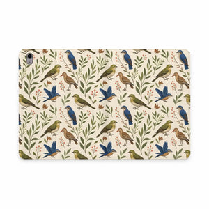 Dipaliz Bird Pattern Tablet Folio Vegan Leather - Mobile Phone Cases