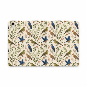 Dipaliz Bird Pattern Tablet Folio Vegan Leather - Mobile Phone Cases