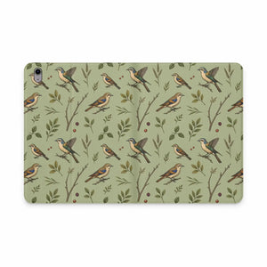 Dipaliz Bird Pattern Tablet Folio Vegan Leather - Mobile Phone Cases