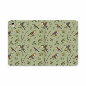 Dipaliz Bird Pattern Tablet Folio Vegan Leather - Mobile Phone Cases