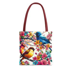 Bird Branch Tote Bag 100% Polyester Nature Gift - Dipaliz - Bags