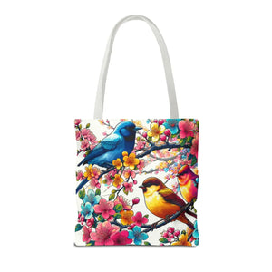 Bird Branch Tote Bag 100% Polyester Nature Gift - Dipaliz - Bags
