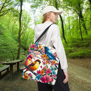 Bird Branch Tote Bag 100% Polyester Nature Gift - Dipaliz - Bags