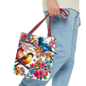 Bird Branch Tote Bag 100% Polyester Nature Gift - Dipaliz - Bags