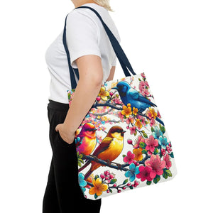 Bird Branch Tote Bag 100% Polyester Nature Gift - Dipaliz - Bags
