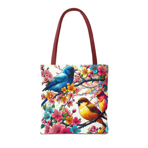 Bird Branch Tote Bag 100% Polyester Nature Gift - Dipaliz - Bags