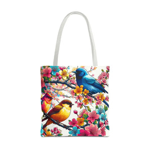 Bird Branch Tote Bag 100% Polyester Nature Gift - Dipaliz - Bags