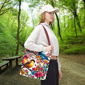 Bird Branch Tote Bag 100% Polyester Nature Gift - Dipaliz - Bags