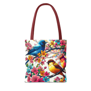 Bird Branch Tote Bag 100% Polyester Nature Gift - Dipaliz - Bags