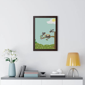 Vibrant Framed Vertical Poster - Bird Nest Wall Art - Dipaliz - Posters Prints & Visual Artwork