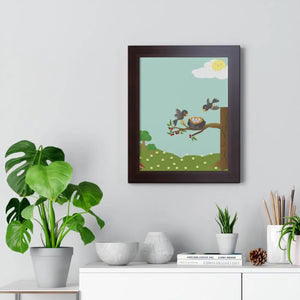 Vibrant Framed Vertical Poster - Bird Nest Wall Art - Dipaliz - Posters Prints & Visual Artwork