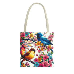 Bird Tote Bag - 100% Polyester All Over Print - Dipaliz - 13’’ × / Beige - Bags