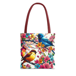 Bird Tote Bag - 100% Polyester All Over Print - Dipaliz - 13’’ × / Red - Bags