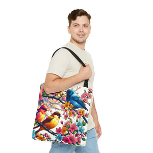 Bird Tote Bag - 100% Polyester All Over Print - Dipaliz - Bags