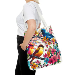 Bird Tote Bag - 100% Polyester All Over Print - Dipaliz - Bags