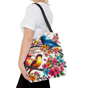 Bird Tote Bag - 100% Polyester All Over Print - Dipaliz - Bags