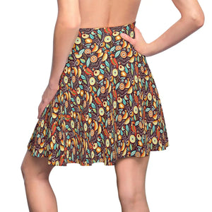 Bold Women’s Skater Skirt - Birds Pattern Design - Dipaliz - Skirts - Xs