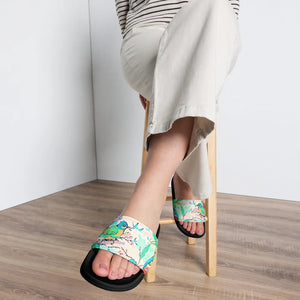 Chic Women’s Slides - Birds Upper Strap Beach Sandals - Dipaliz