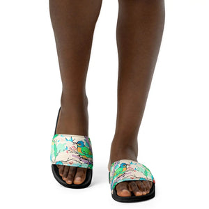 Chic Women’s Slides - Birds Upper Strap Beach Sandals - Dipaliz
