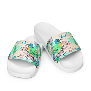 Chic Women’s Slides - Birds Upper Strap Beach Sandals - Dipaliz