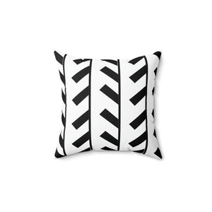 Modern Polyester Square Pillow - Black Abstract Pattern - Dipaliz - Throw Pillows