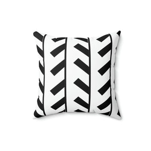Modern Polyester Square Pillow - Black Abstract Pattern - Dipaliz - Throw Pillows