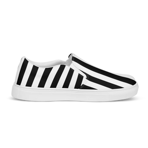 Black Striped Canvas Shoes - Men’s Slip Comfort - Dipaliz - Sneakers