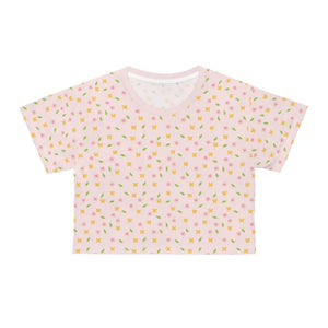 Floral Crop Tee - Vibrant Aop Style - Dipaliz - T-shirts