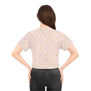Floral Crop Tee - Vibrant Aop Style - Dipaliz - T-shirts
