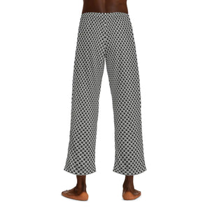 Black and White Geometrical Pattern Men’s Pajama Pants (aop) - Pajamas