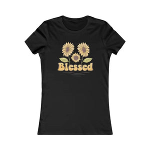 Blessed Tee - Floral Cotton Women’s Favorite - Dipaliz - s / Black - T-shirts