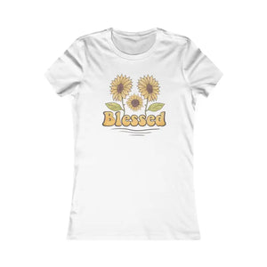 T-shirt - Blessed Floral Cotton Tee - Women’s Favorite Vibrant Top - Dipaliz s / White