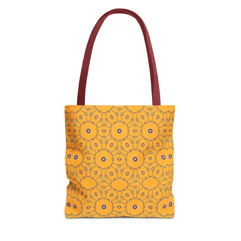 Blue Abstract Pattern Tote Bag - Vibrant Style | Dipaliz - 13’’ × / Red - Handbags