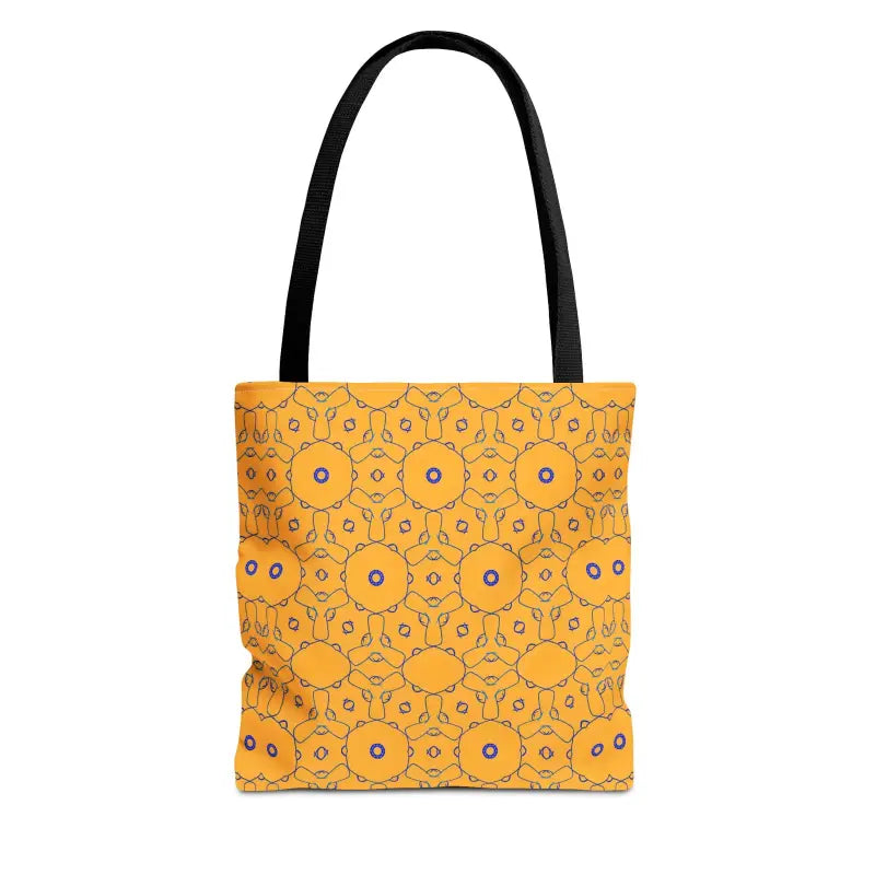 Blue Abstract Pattern Tote Bag - Vibrant Style | Dipaliz - 13’’ × / Black - Handbags
