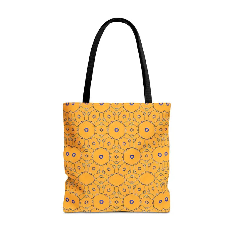 Blue Abstract Pattern Tote Bag - Vibrant Style | Dipaliz - 18’’ × / Black - Handbags