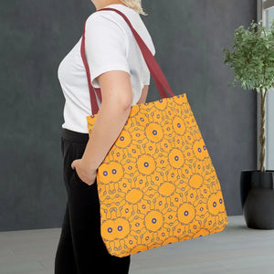 Blue Abstract Pattern Tote Bag - Women’s Fashion Yellow - Dipaliz - Handbags