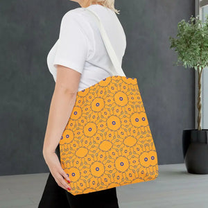Blue Abstract Pattern Tote Bag - Women’s Fashion Yellow - Dipaliz - Handbags