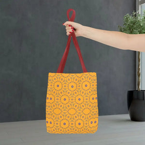Blue Abstract Pattern Tote Bag - Women’s Fashion Yellow - Dipaliz - Handbags
