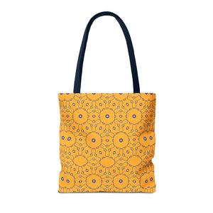 Blue Abstract Pattern Tote Bag - Women’s Fashion Yellow - Dipaliz - Handbags