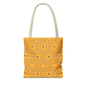 Blue Abstract Pattern Tote Bag - Women’s Fashion Yellow - Dipaliz - Handbags